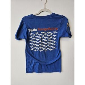 Team KangaROOS Sneakers Shoes Shirt True Vintage Single Stitch Blue Mens S